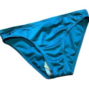 Freshwater Bikini a bottom Shine Reef Dark Teal Blue Green Clean Hipster Size M